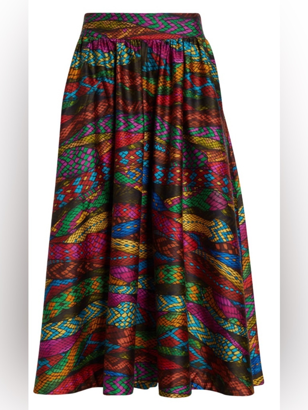 Farm Rio multicolor mirage midi skirt